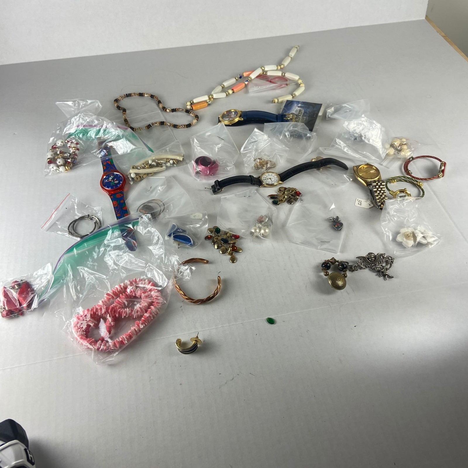 Bulk Lot Assorted Costume Jewelry Necklaces Earrings Watches Brooches